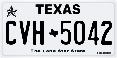 TX license plate CVH5042