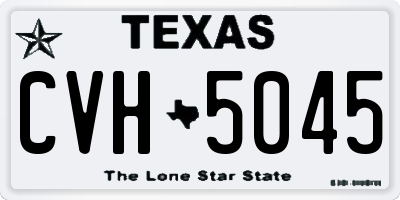 TX license plate CVH5045