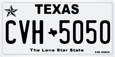 TX license plate CVH5050