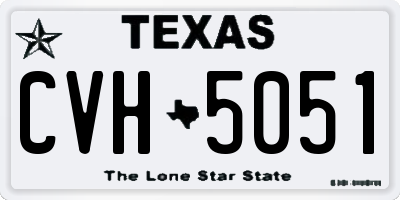 TX license plate CVH5051