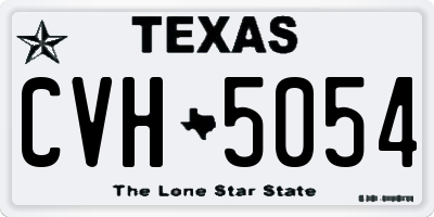TX license plate CVH5054