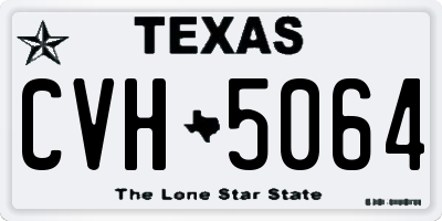 TX license plate CVH5064
