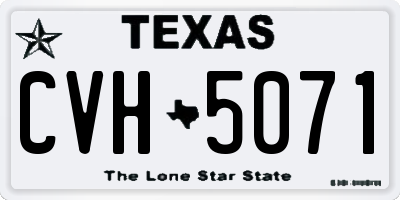 TX license plate CVH5071