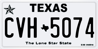 TX license plate CVH5074