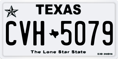 TX license plate CVH5079