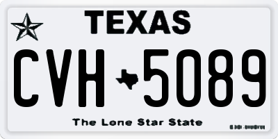 TX license plate CVH5089