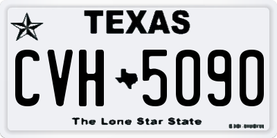 TX license plate CVH5090