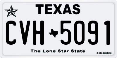 TX license plate CVH5091