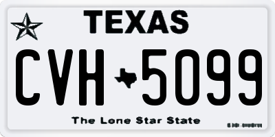 TX license plate CVH5099