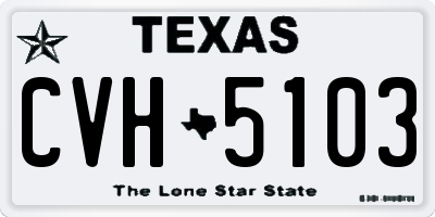 TX license plate CVH5103