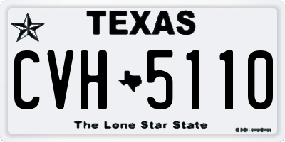 TX license plate CVH5110