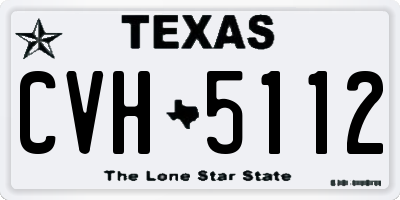TX license plate CVH5112