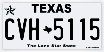 TX license plate CVH5115