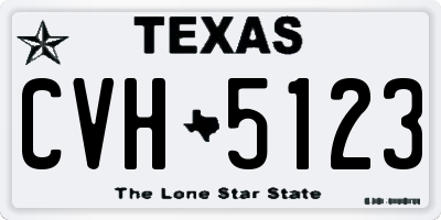 TX license plate CVH5123