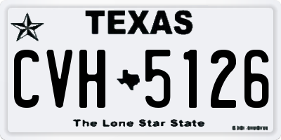 TX license plate CVH5126