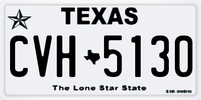 TX license plate CVH5130