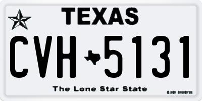 TX license plate CVH5131