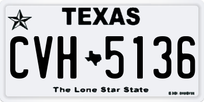 TX license plate CVH5136