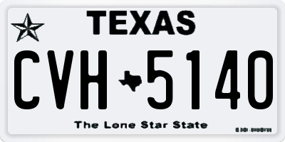 TX license plate CVH5140