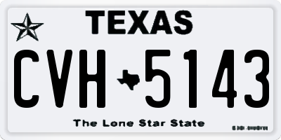 TX license plate CVH5143