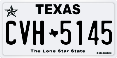 TX license plate CVH5145