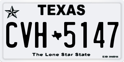 TX license plate CVH5147