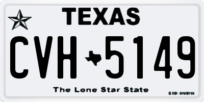 TX license plate CVH5149