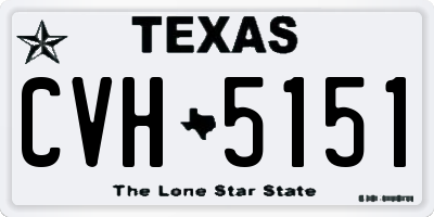 TX license plate CVH5151