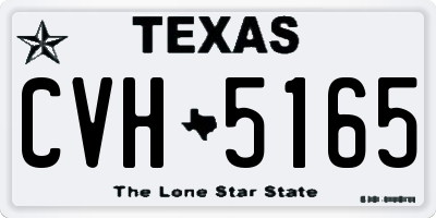 TX license plate CVH5165