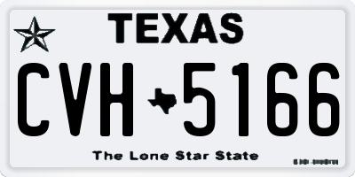 TX license plate CVH5166
