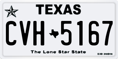 TX license plate CVH5167