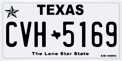 TX license plate CVH5169