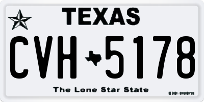 TX license plate CVH5178