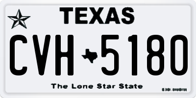 TX license plate CVH5180