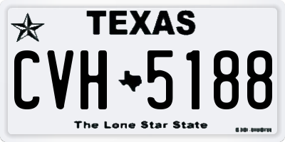 TX license plate CVH5188