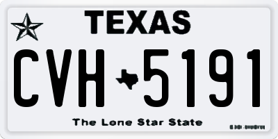 TX license plate CVH5191