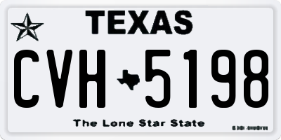 TX license plate CVH5198
