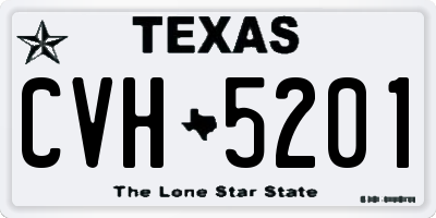 TX license plate CVH5201