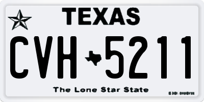 TX license plate CVH5211
