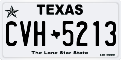 TX license plate CVH5213
