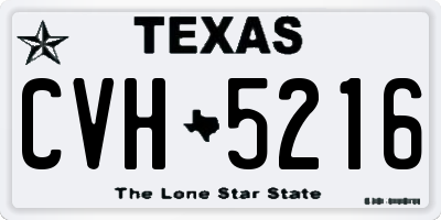 TX license plate CVH5216
