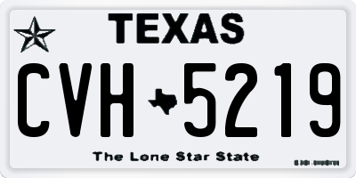 TX license plate CVH5219