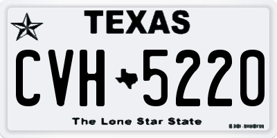 TX license plate CVH5220