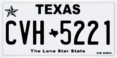 TX license plate CVH5221