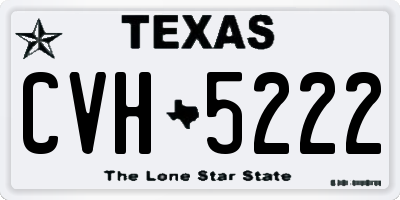 TX license plate CVH5222
