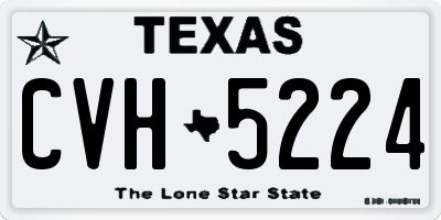 TX license plate CVH5224