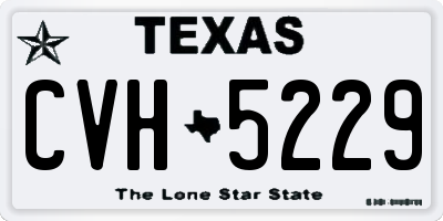 TX license plate CVH5229