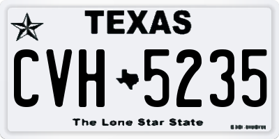 TX license plate CVH5235