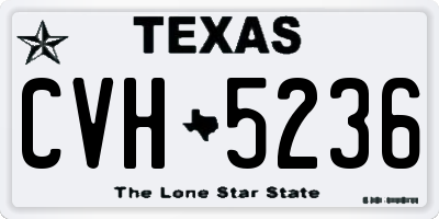 TX license plate CVH5236
