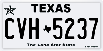 TX license plate CVH5237